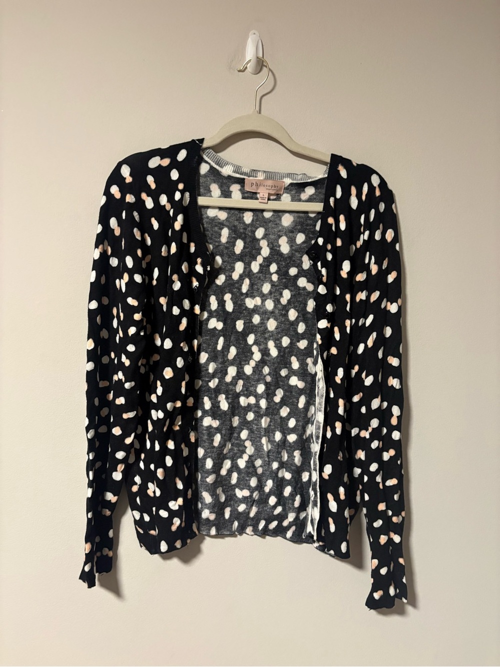 Philosophy Polka Dot Cardigan Large